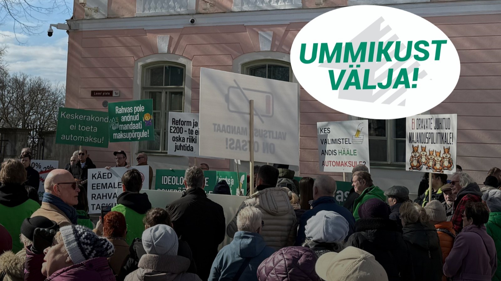 Keskerakond korraldab kolmapäeval Riigikogu ees meeleavalduse valitsuse poliitika vastu